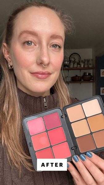 McGrath after applying Make Up For Ever HD Skin AllInOne Face Palette